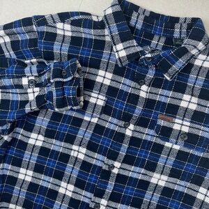 Orvis Classic Collection Heavy Large Flannel Shacket Pockets Plaid Outdoor Ware